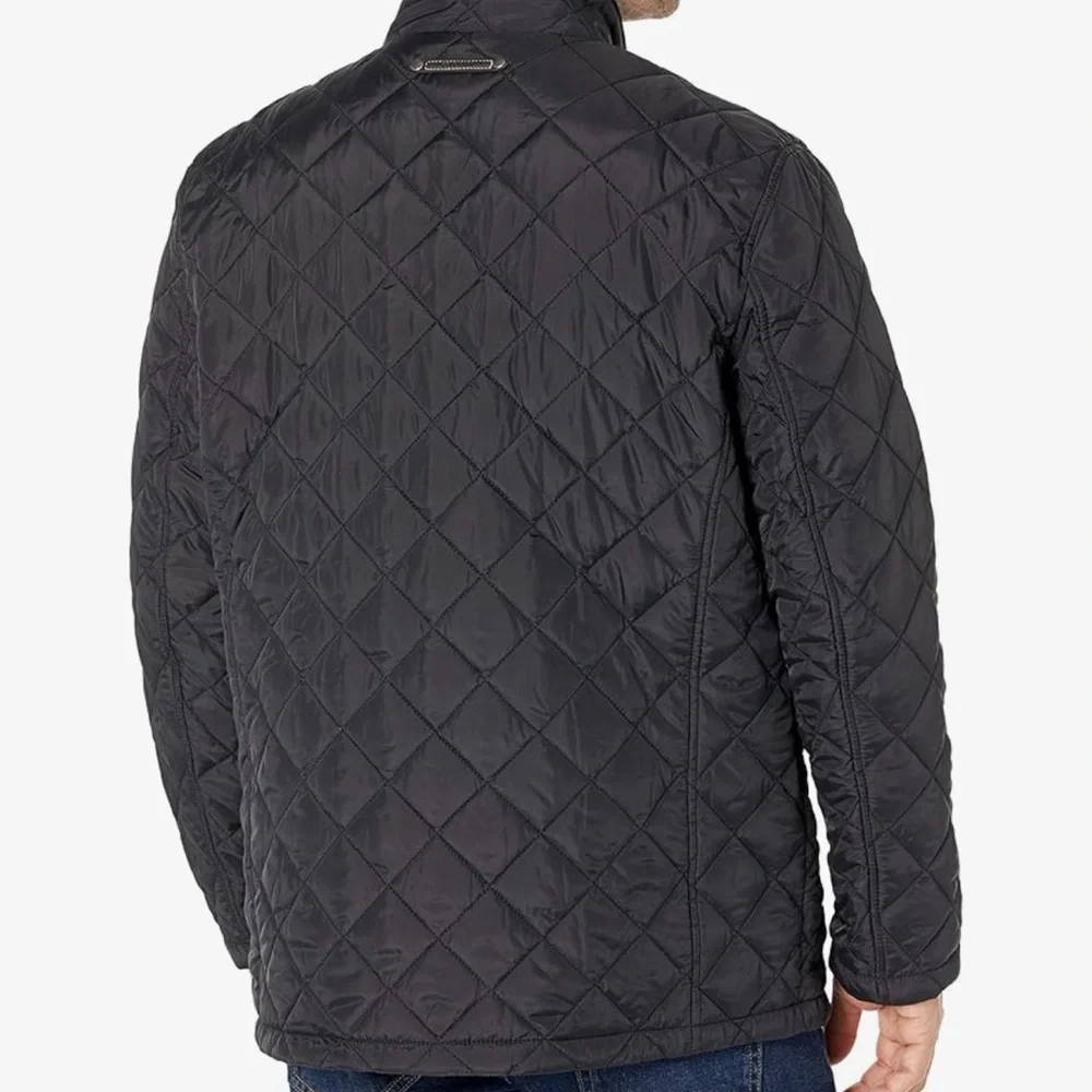 Cole Haan Men's Quilted Nylon Barn Jacket Black NWT Medium